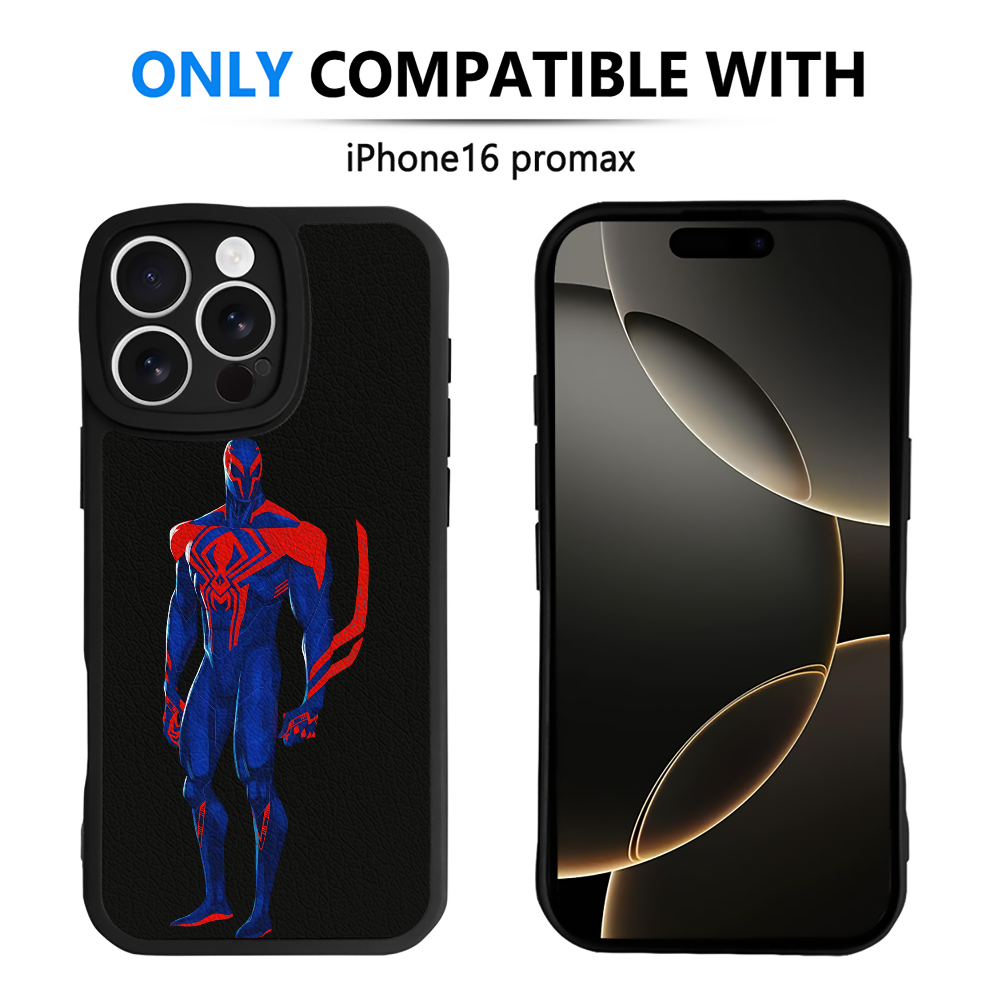 （画像用） Spider Man スパイダーマン 【iPhone 16シリーズ対応】シリコンスマホケース（レザー調） 材質：シリコン